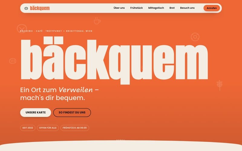 Startseite von bäckquem.com