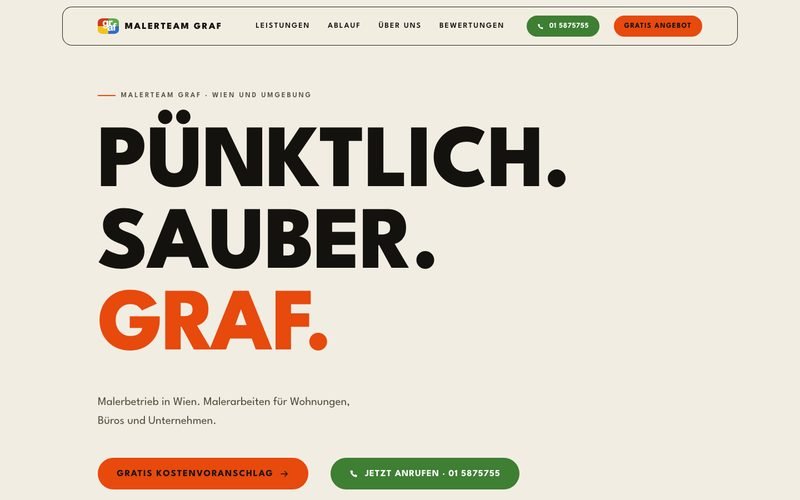 Startseite von malerteamgraf.at